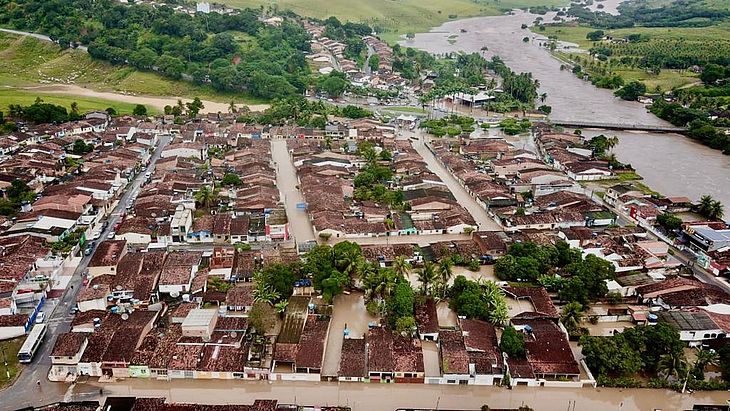 São Miguel dos Campos: uma das cidades inundadas no final de semana