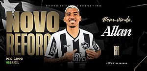 Botafogo anuncia a contratação do experiente volante Allan; veja tempo de contrato
