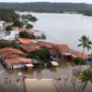 Lagoa Manguaba transborda e ruas do povoado de Massagueira ficam alagadas; veja vídeos
