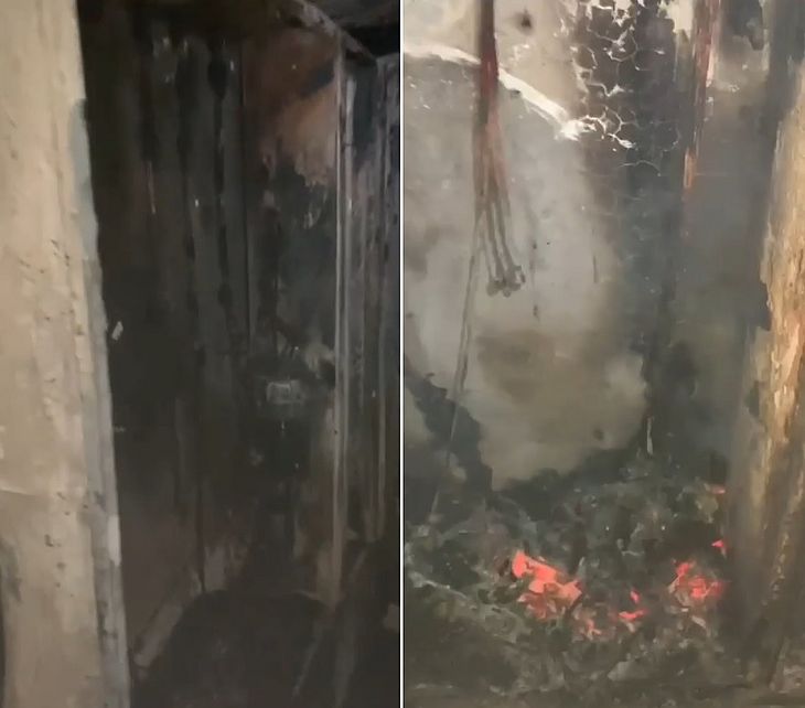 Corpo de Bombeiros divulga imagens do incêndio em prédio no Pinheiro