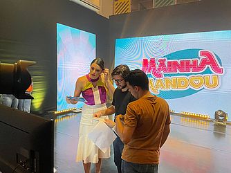 Bastidores da gravação do primeiro programa especial Mainha Mandou, da TV Pajuçara
