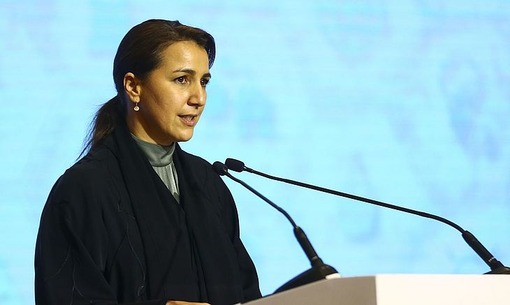 Ministra de Mudanças Climáticas e Meio Ambiente dos Emirados Árabes, Mariam Almheiri
