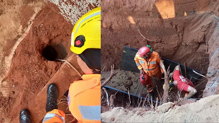 Uma criança caiu em um buraco de cinco metros de profundidade em uma obra em Minas Gerais. O resgate demorou 16 horas para ser concluído