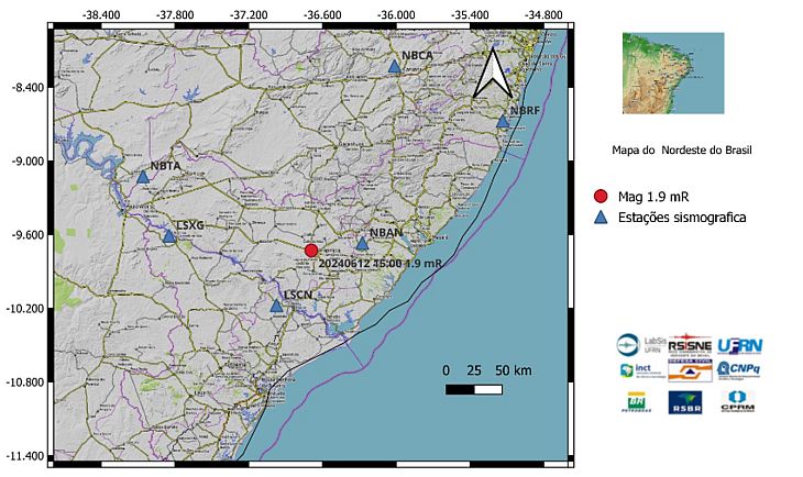 Último tremor de terra registrado em Alagoas foi no dia 12 de junho em Arapiraca