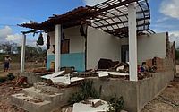 Tornado no interior de Alagoas atingiu 17 residências; duas ficaram completamente destruídas