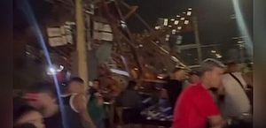 Vídeo: parte de estrutura de casa de shows desaba em evento na PB e deixa feridos