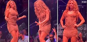 Shakira abandona palco após perceber fãs filmando debaixo de seu vestido; vídeo