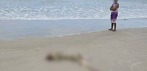 Corpo que pode ser de pescador é encontrado na areia da Praia do Sobral; vídeo