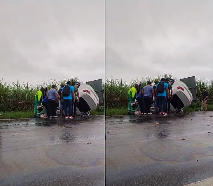 Acidente entre carro e caminhão na BR-316, em Pilar