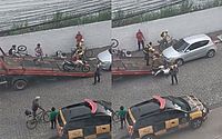 Vídeo: homem tenta tirar moto do guincho e leva empurrão de agente do DMTT, em Maceió