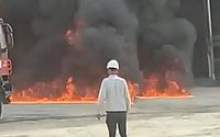 Incêndio de grandes proporções atinge pedreira e deixa uma pessoa ferida, em Rio Largo; vídeo