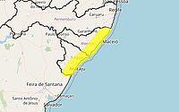 Inmet alerta para chuvas e risco de alagamento em Maceió e outras 51 cidades de Alagoas