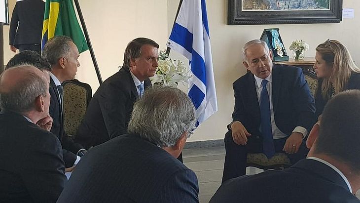 Jair Bolsonaro e Benjamin Netanyahu se reúnem no Rio de Janeiro